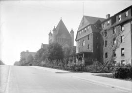 [View of Burrard Street, showing Wesley Methodist Church (later St. Andrew's Wesley United Church...