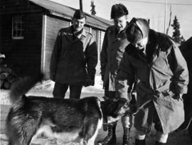 Brig. General J.A. O'Connor with fellow US officers Lt. Philip Aster and Capt. Richard Neuberger ...