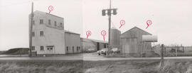 General view of plant, showing main plant, quonset, butler, storage silos and storage shed
