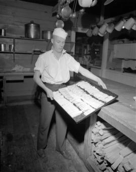 Cook [in] lunch house at Pacific Mills, Queen Charlotte Islands