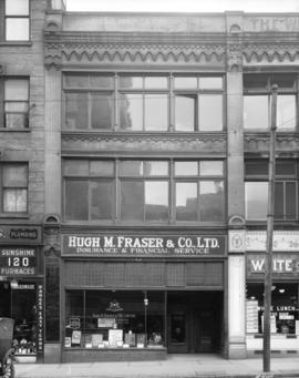 [Hugh M. Fraser and Co. Ltd. Insurance and Financial Service office at 132 West Hastings Street]