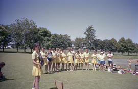 Centennial field hockey tournament players