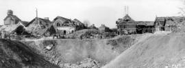 Not a chalk pit but a mine crater [in a European town during World War I]