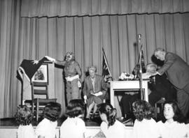 [Miss Florence Fyfe-Smith unveils a copy  of a painting of Sir Charles Kingsford-Smith and Captai...