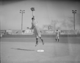 Baseball at Athletic Park [Arnold & Quigley player catching the ball]