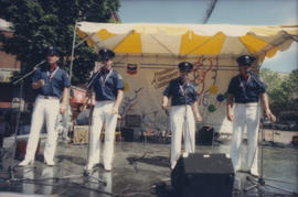 Vancouver Fire Department Band members on Chevron Stage