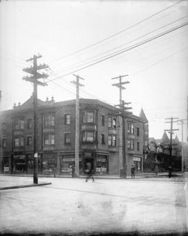 [View of southeast corner of Pender and Burrard Streets]