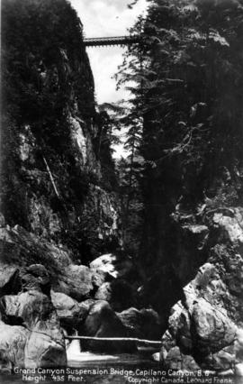 Grand Canyon Suspension Bridge, Capilano Canyon, B.C., Height 435 feet