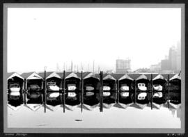 [Boats moored in] winter storage