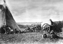 [Northwest Mounted Police - Division P in camp near Edmonton, N.W.T.]