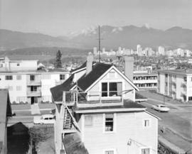 [View looking north showing apartments and the back of a house in the 2100  and 2000 blocks of 5t...