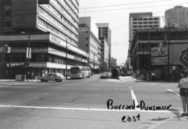Burrard [Street] and Dunsmuir [Street looking] east