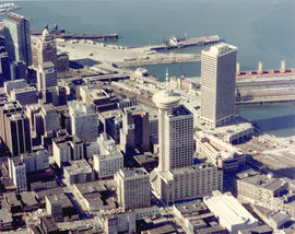 [Aerial view looking northwest towards the Downtown waterfront]