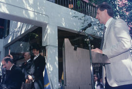 Speech at reenactment of Vancouver's first City Council meeting at 12 Water Street