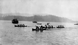 Woodland Regatta : Four paddle ladies