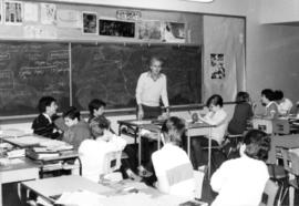 Grade seven Writing class at Kerrisdale school, Mr. Hay, teacher