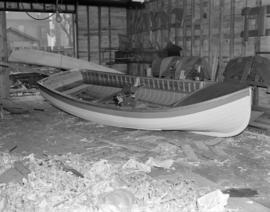 [Small boat under construction]