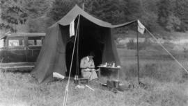 [Beatrice Timmins at] our camp, Yale