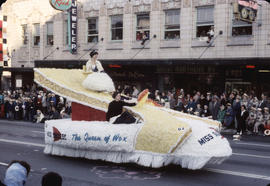 48th Grey Cup Parade, on Georgia and Howe, Miss Success Queen of the Wox float