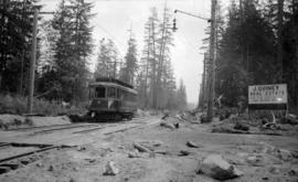 [View of the first run of streetcar on 4th Avenue from Waterloo Street]