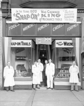 Snap-On Tools [employees in front of store at 1211 Granville Street]