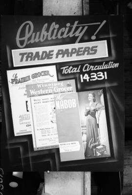 [Poster advertising trade papers]