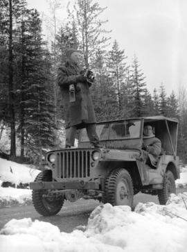 Army convoy [to Banff National Park]