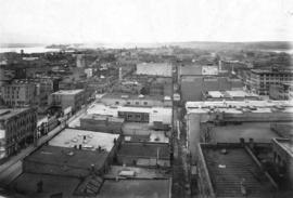 [Looking east from Cambie Street between Cordova Street and Hastings Street]