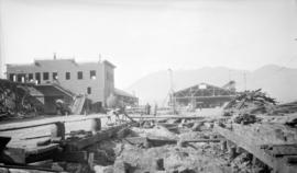 [Old Canadian National Steamship wharf being demolished]