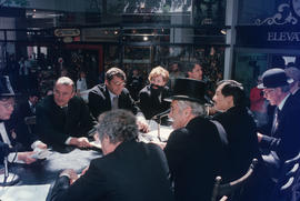 Reenactment of Vancouver's first City Council meeting at 12 Water Street