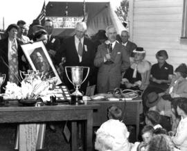 Lieutenant Governor W.C. Woodward speaking at Boys' and Girls' Department event