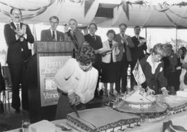 Cutting of the birthday cake