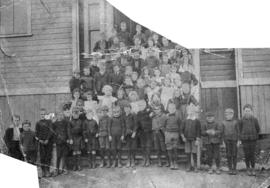 [The first class outside North Vancouver Public School at the corner of 4th Street and Chesterfie...
