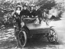 [Alex and William Fenton in their "Thomas" car]