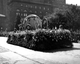 B.C. Telephone Co. float in 1947 P.N.E. Opening Day Parade