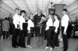 William Hutt with tap dance group