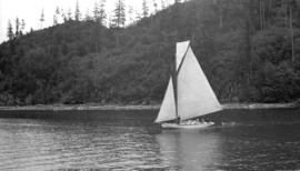 [Sail boat in Snug Cove, Bowen Island]
