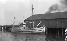 [The St. Roch at dock in Vancouver Harbour]