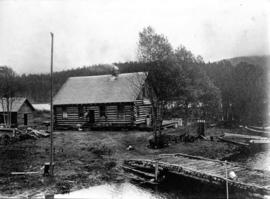 [Rainbow Lodge store and post office in a log building]