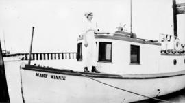 Woman on boat Mary Winnie