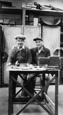Two refinery workers: Tom Bald and L. Stevens
