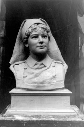 [Clay model for bronze bust of Emily Matthews]