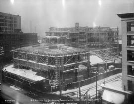 [B.C. Electric Railway Company's building under construction]