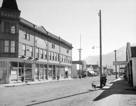 [View of buildings and street in Skagway Alaska]