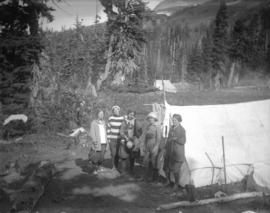 [Unidentified group in camp]