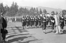 Military Review at Brockton Point Grandstand for Golden Jubilee celebration