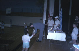 Winners receiving awards for sports competition