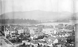 [Looking northwest from approximately Dunsmuir Street and Richards Street]