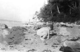 On the beach at Point Grey : John [Banfield]