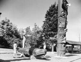 [Totem poles in] Thunderbird Park [Victoria B.C.]